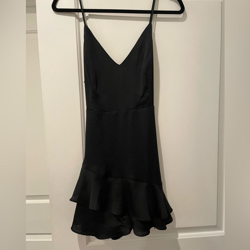 Express black short tank dress